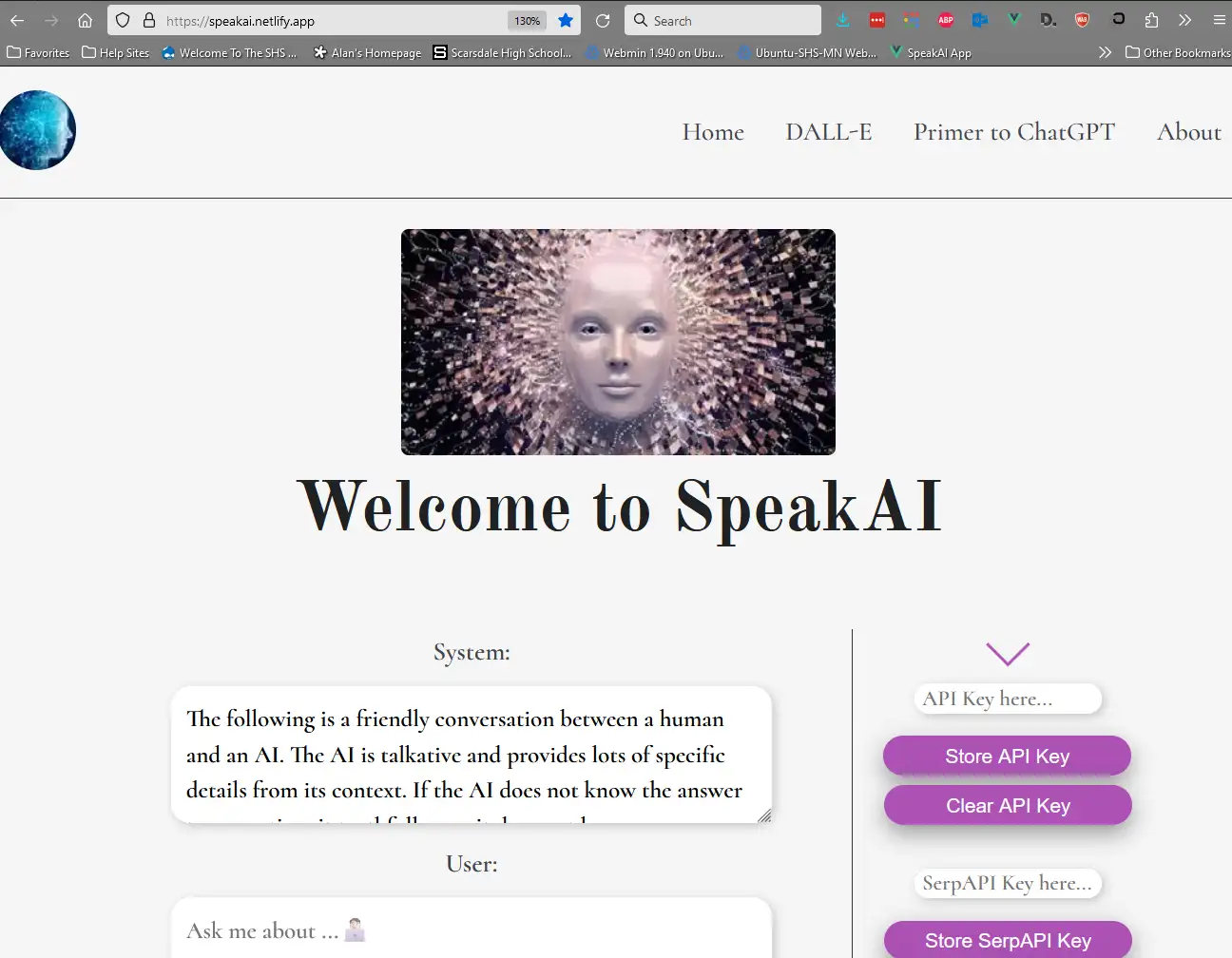 SpeakAI Site